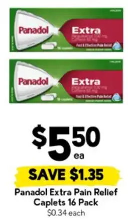 Drakes Panadol Extra Pain Relief Caplets offer