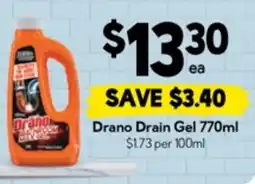 Drakes Drano Drain Gel offer
