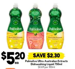 Drakes Palmolive Ultra Australian Extracts Dishwashing Liquid offer