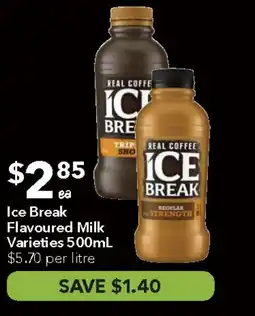 Ritchies Ice break flavoured milk varieties offer