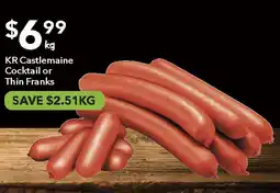 Ritchies KR Castlemaine Cocktail or Thin Franks offer