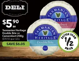 Ritchies Tasmanian Heritage Double Brie or Camembert offer
