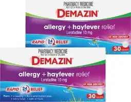 Discount Drug Stores Demazin Allergy + Hayfever Relief 30 Tablets offer