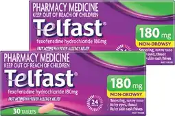Discount Drug Stores Telfast Hayfever Allergy Relief 180mg 30 Tablets offer
