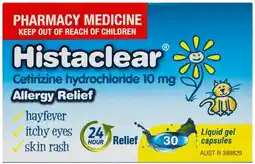 Discount Drug Stores Histaclear Allergy Relief 30 Liquid Gel Capsules offer