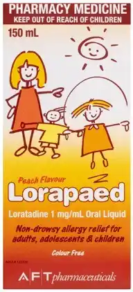 Discount Drug Stores Lorapaed Loratadine Allergy Relief Syrup 150mL offer