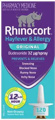 Discount Drug Stores Rhinocort Hayfever & Allergy Original Nasal Spray 120 Sprays offer
