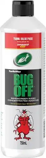 SuperCheap Auto Trutle Wax 750mL Bug Off Windscreen Wash offer