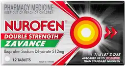 Discount Drug Stores Nurofen Double Strength Zavance 512mg 12 Tablets offer