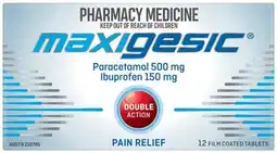Discount Drug Stores Maxigesic Double Action Pain Relief 12 Tablets offer