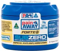 Discount Drug Stores Pain Away Forte+ SubZero Joint & Muscle Pain Relief Cold Cream 70g offer