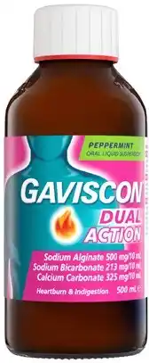 Discount Drug Stores Gaviscon Dual Action Oral Liquid Peppermint Flavour 500mL offer