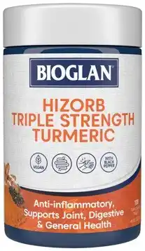 Discount Drug Stores Bioglan HiZorb Triple Strength Turmeric 100 Tablets offer