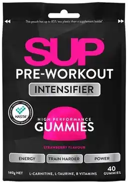 Discount Drug Stores SUP Pre-Workout Gummies Strawberry Flavour 40 Pack offer