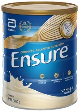 Discount Drug Stores Ensure Vanilla Powder 850g offer