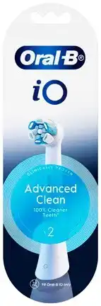Discount Drug Stores Oral-B iO Advanced Clean Replacement Brush Heads White 2 Pack offer