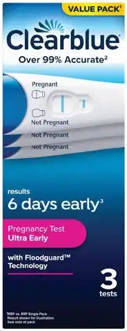 Discount Drug Stores Clearblue Ultra Early Pregnancy Test 3 Pack offer