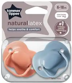 Discount Drug Stores Tommee Tippee Cherry Latex Soother 6-18 Months 2 Pack offer
