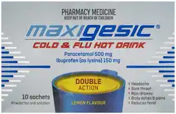 Discount Drug Stores Maxigesic Cold & Flu Hot Drink 10 Sachets offer