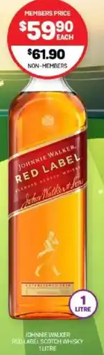 Harry Brown Johnnie walker red label scotch whisky offer