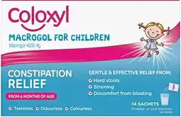 Pharmacy Best Buys Coloxyl Macrogol for Children 14 Sachets offer