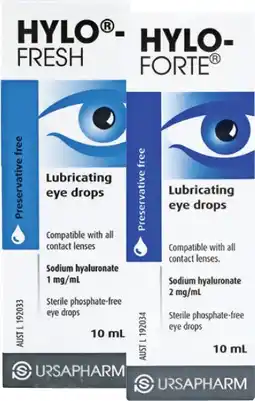 Pharmacy Best Buys Hylo-Fresh or Hylo-Forte Lubricating Eye Drops 10mL offer