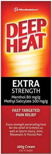 Pharmacy Best Buys Deep Heat Extra Strength 100g Cream offer