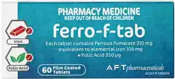 Pharmacy Best Buys Ferro-f-tab 60 Tablets offer
