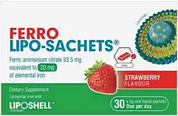 Pharmacy Best Buys Ferro Lipo-Sachets Strawberry Flavour 30 x 5g Oral Liquid Sachets offer