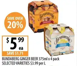 Supabarn Bundaberg ginger beer selected varieties offer