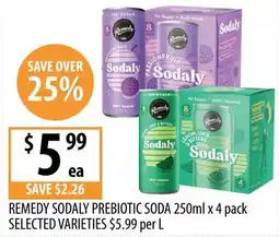 Supabarn Remedy sodaly prebiotic soda selected varieties offer