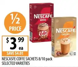 Supabarn Nescasfe coffe sachets selected varieties offer