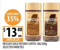Supabarn Nescafe gold instant coffee selected varieties offer