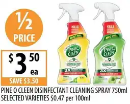 Supabarn Pine o Cleen Disinfectant Cleaning Spray offer