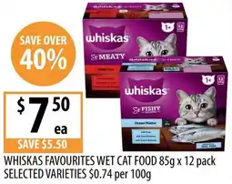 Supabarn Whiskas Favourites Wet Cat Food offer