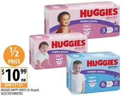 Supabarn Huggies nappy pants selected varieties offer