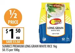 Supabarn Sunrice premium long grain white rice offer