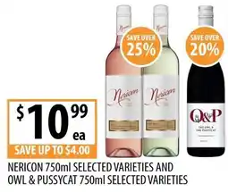 Supabarn Nericon selected varieties and owl & pussycat selected varieties offer