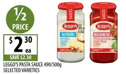 Supabarn Leggo's pasta sauce selected varieties offer