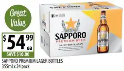 Supabarn Sapporo premium lager bottles offer
