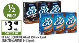 Supabarn Up & go liquid breakfast selected varieties offer