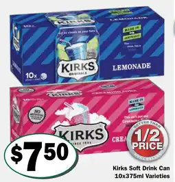 Friendly Grocer Kirks Soft Drink Can Varieties offer