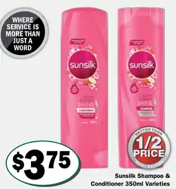 Friendly Grocer Sunsilk Shampoo & Conditioner Varieties offer