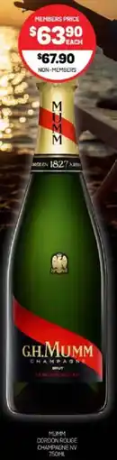 Harry Brown Mumm cordon rouge champagne nv offer