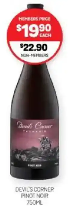 Harry Brown Devil's corner pinot noir offer