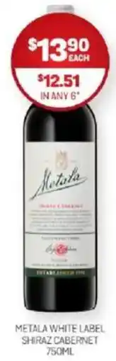Harry Brown Metala white label shiraz cabernet offer