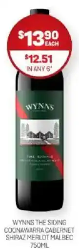 Harry Brown Wynns the siding coonawarra cabernet shiraz merlot malbec offer