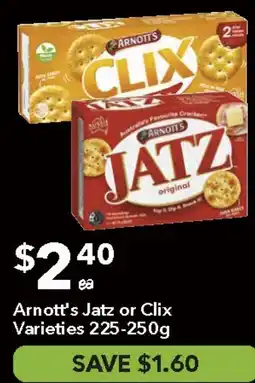 Ritchies Arnott's Jatz or Clix Varieties offer