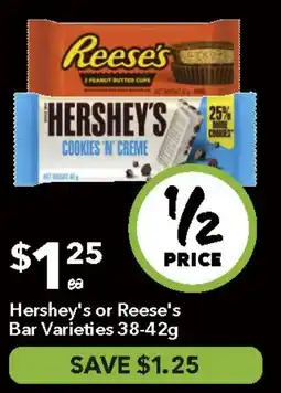 Ritchies Hershey's or Reese's Bar Varieties offer