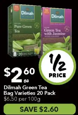 Ritchies Dilmah Green Tea Bag Varieties offer